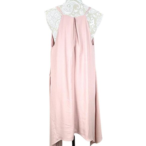 Adelyn Rae Georgina Shift Dress Pink Size Large Handkerchief‎ Hem - Picture 4 of 9